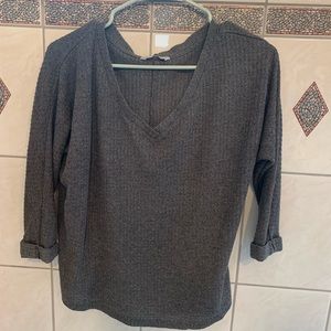 3/4 sleeve grey sweater shirt. Great condition.